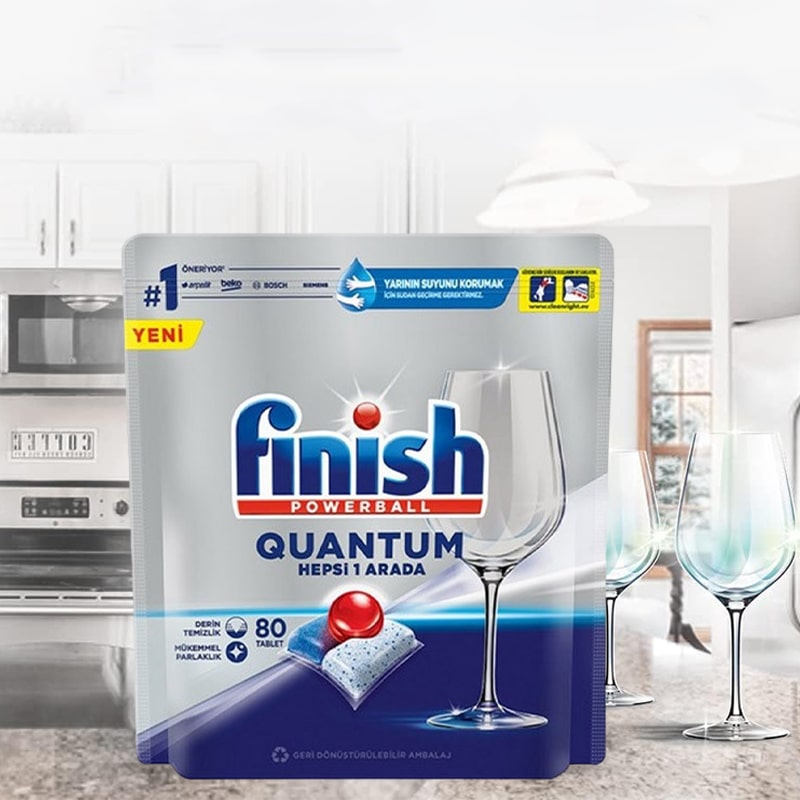 قرص ماشین ظرفشویی فینیش کوانتوم FINISH Quantum بسته ۸۰ عددی