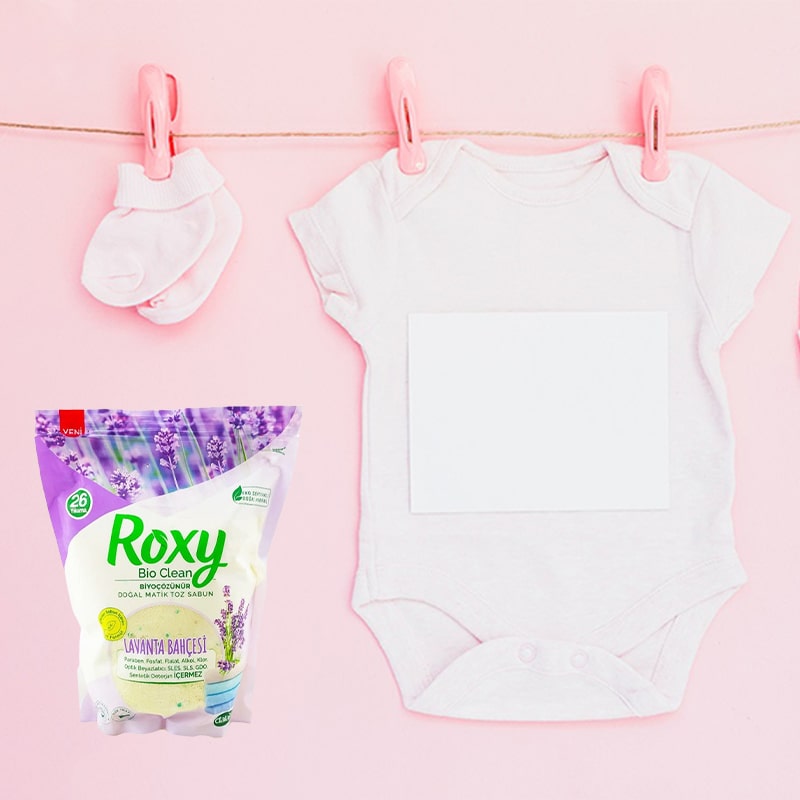 پودر صابون بچه رکسی Roxy مخصوص لباسشویی رنگ بنفش 800 گرم