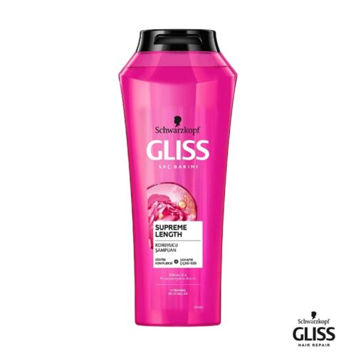 شامپو گلیس GLISS ترکیه رنگ صورتی درخشان کننده مو حجم 500 میل