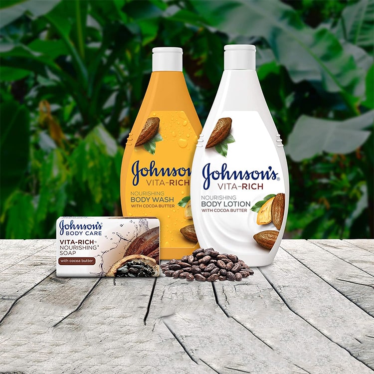 صابون حمام جانسون Johnsons بسته 6 عددی عصاره کاکائو