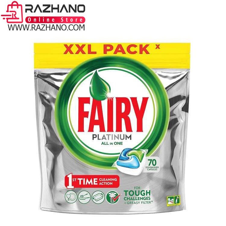 قرص ماشین ظرفشویی فیری پلاتینیوم 70 عددی Fairy Platinum