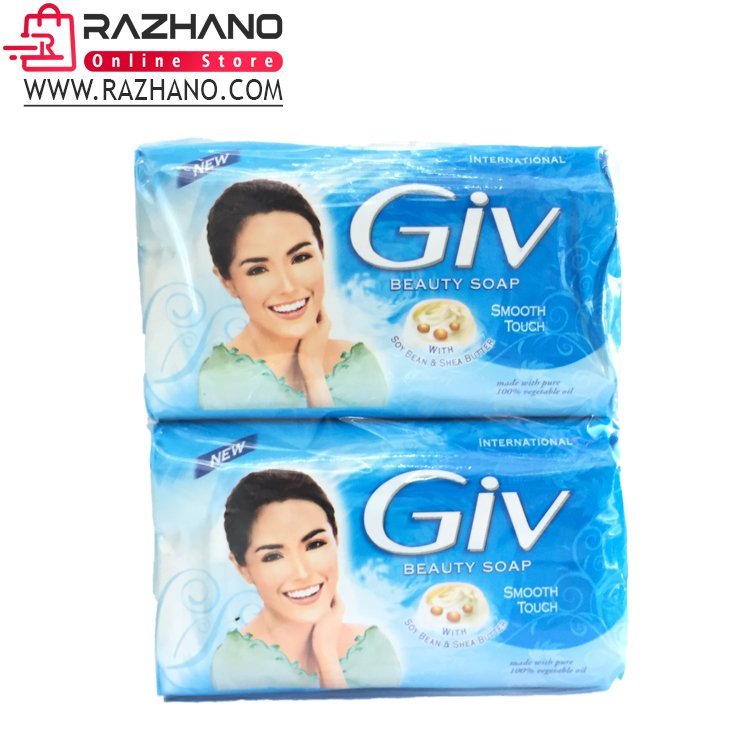 صابون جیو آبی مدل giv beauty soap بسته 4 عددی