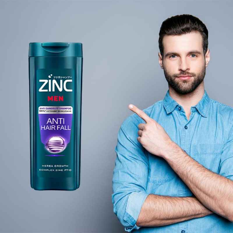 شامپو ضد ریزش مو مردانه زینک مدل ANTI HAIR FALL  حجم 330 میل