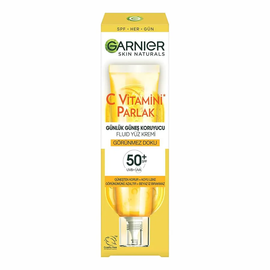 ضد آفتاب بی رنگ ویتامین سی گارنیر SPF50